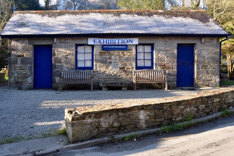 Photo of the outside of the hall with frost on the roof